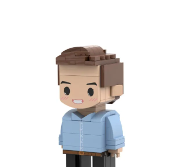 Custom Full Body 1 People Brick Figures  Anniversary Gift for Employment Gift For Him/Her