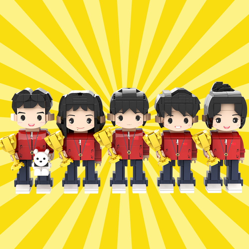 Custom Full Body 1 People Brick Figures  Anniversary Gift for Employment Gift For Him/Her