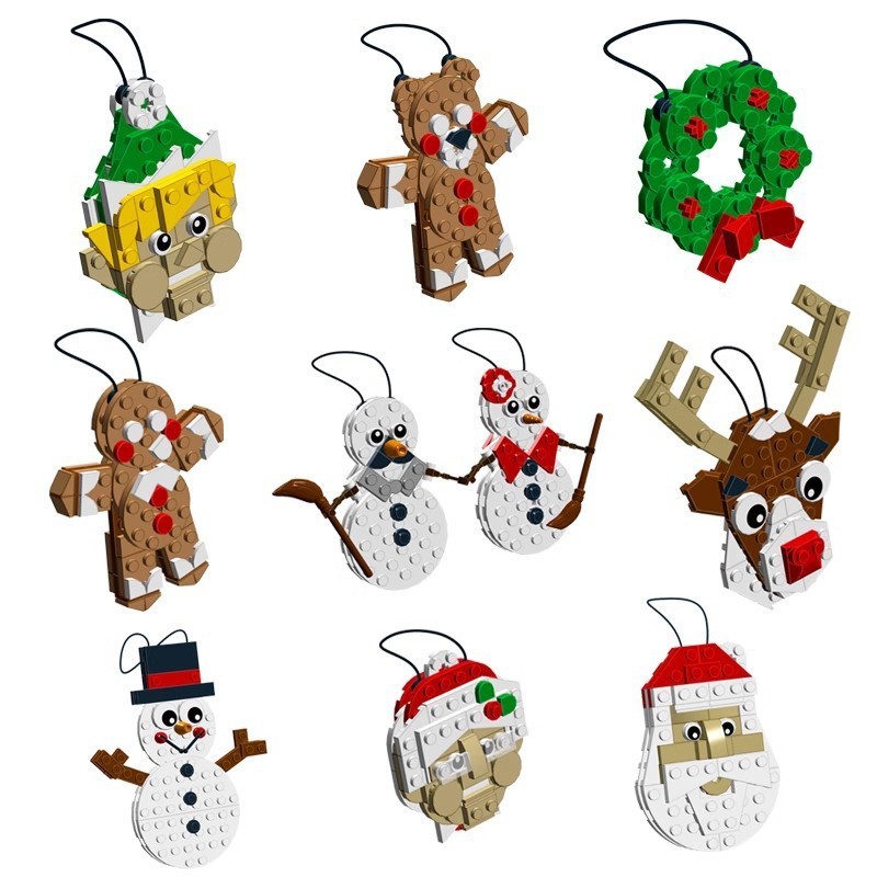 DIY Creative Christmas Ornaments Assembly Gift Scene Decoration Snowman Deer Ornaments