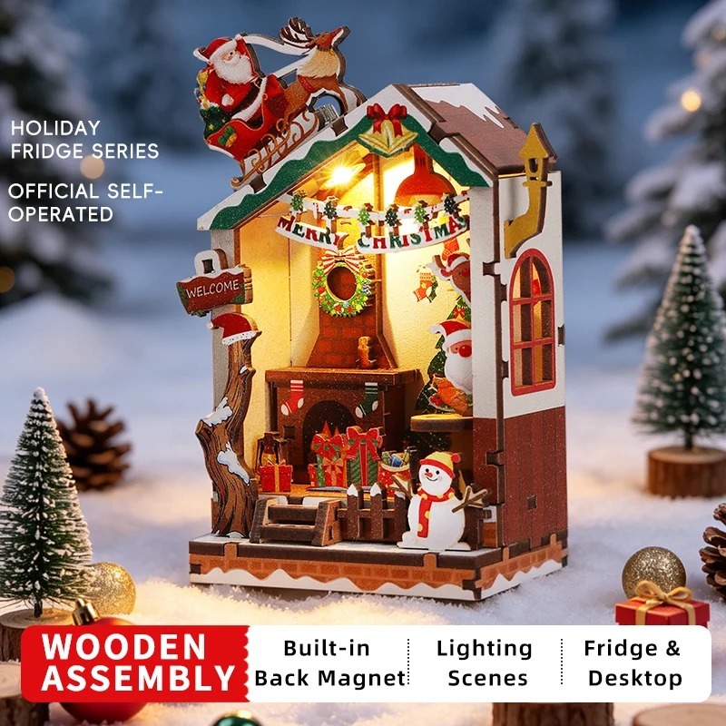 DIY Fridge Magnets  Christmas & Halloween 3D puzzle toys, gifts for boys and girls.