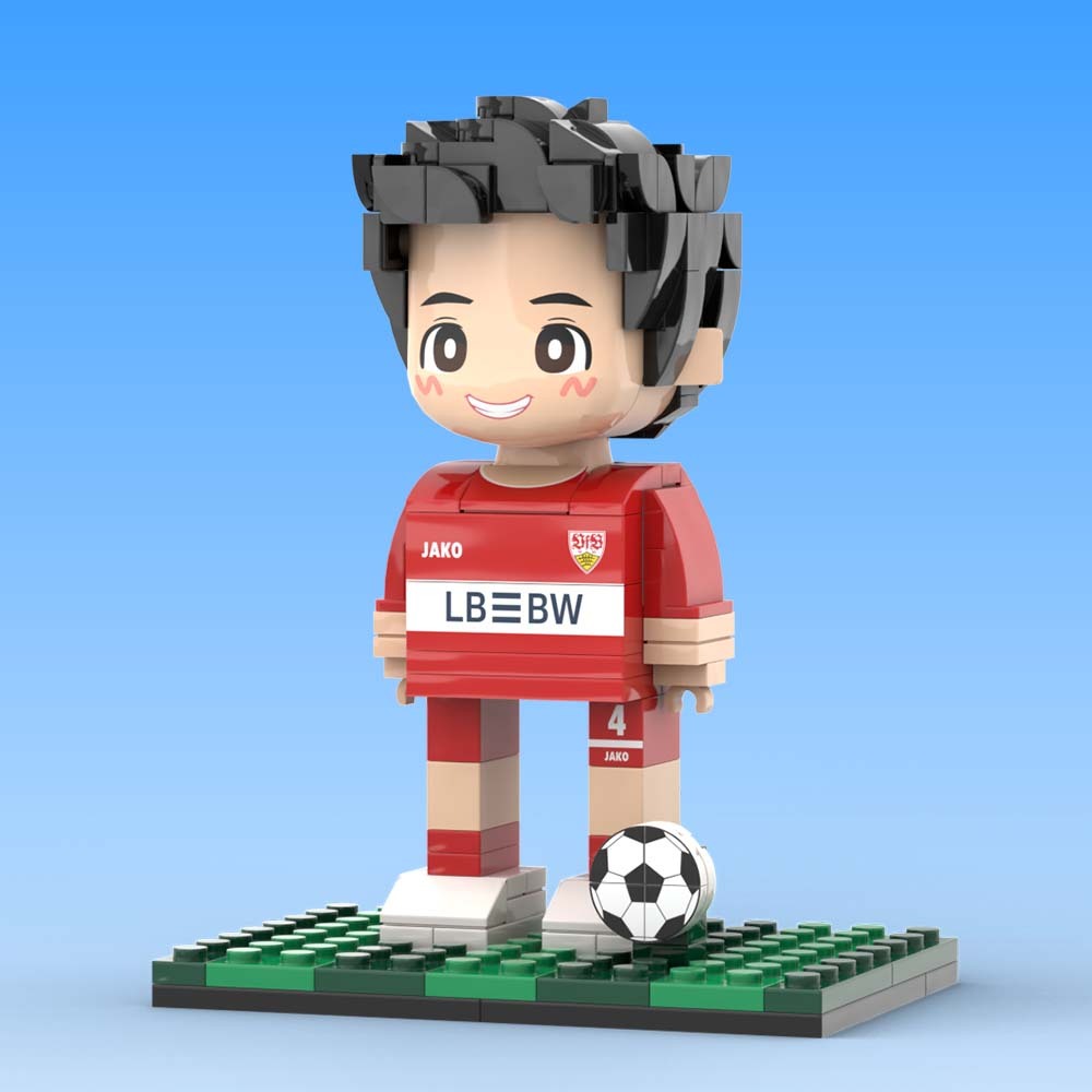 Footballer Gift Customizable 1 Person Gift Full Body Custom Brick Figures - 