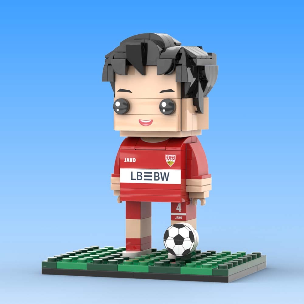 Footballer Gift Customizable 1 Person Gift Full Body Custom Brick Figures - 