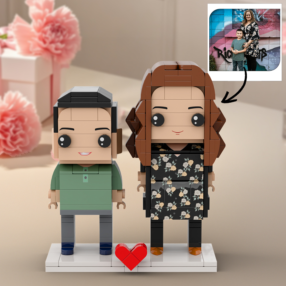 Custom Brick Figures for Happy Mother's Day Full Body Customizable 2 People - 