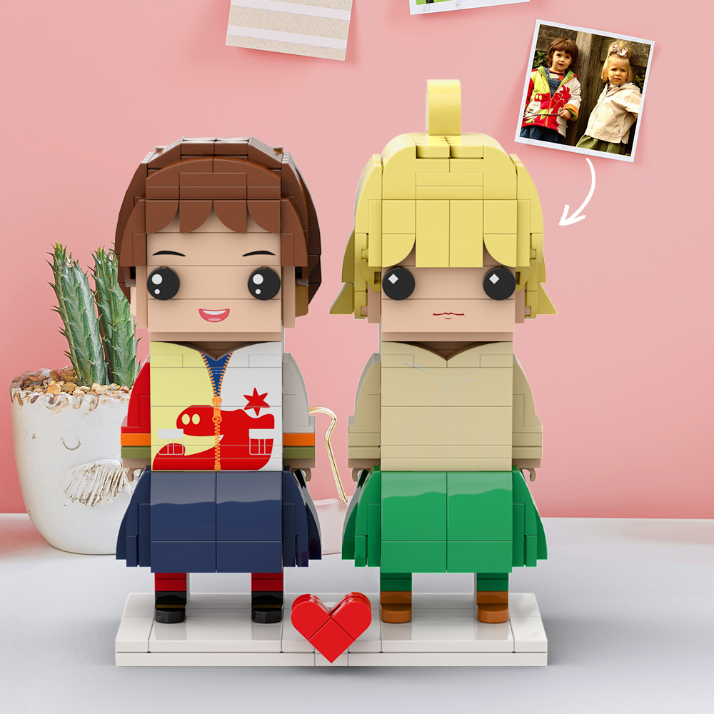 Happy Children's Day Customizable 2 People Pregnancy Gifts Full Body Custom Brick Figures - 