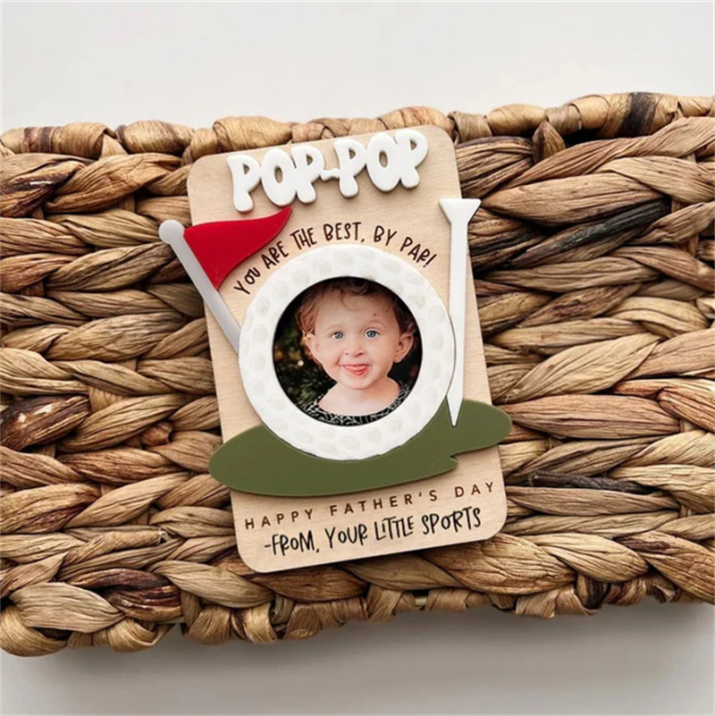 Father's Day Fridge Photo Magnet | Father's Day Gift | Gift for Dad | Gift for Grandpa | Photo Frame | Photo Magnet | Personalized Gift