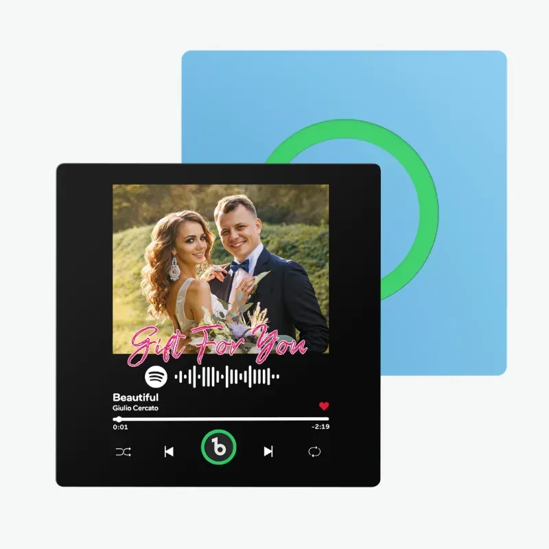 New 4.0 Upgrade Custom Music Fridge Magnet Colorful Frame Album Fridge Magnet Can Play Songs Gift for Couple