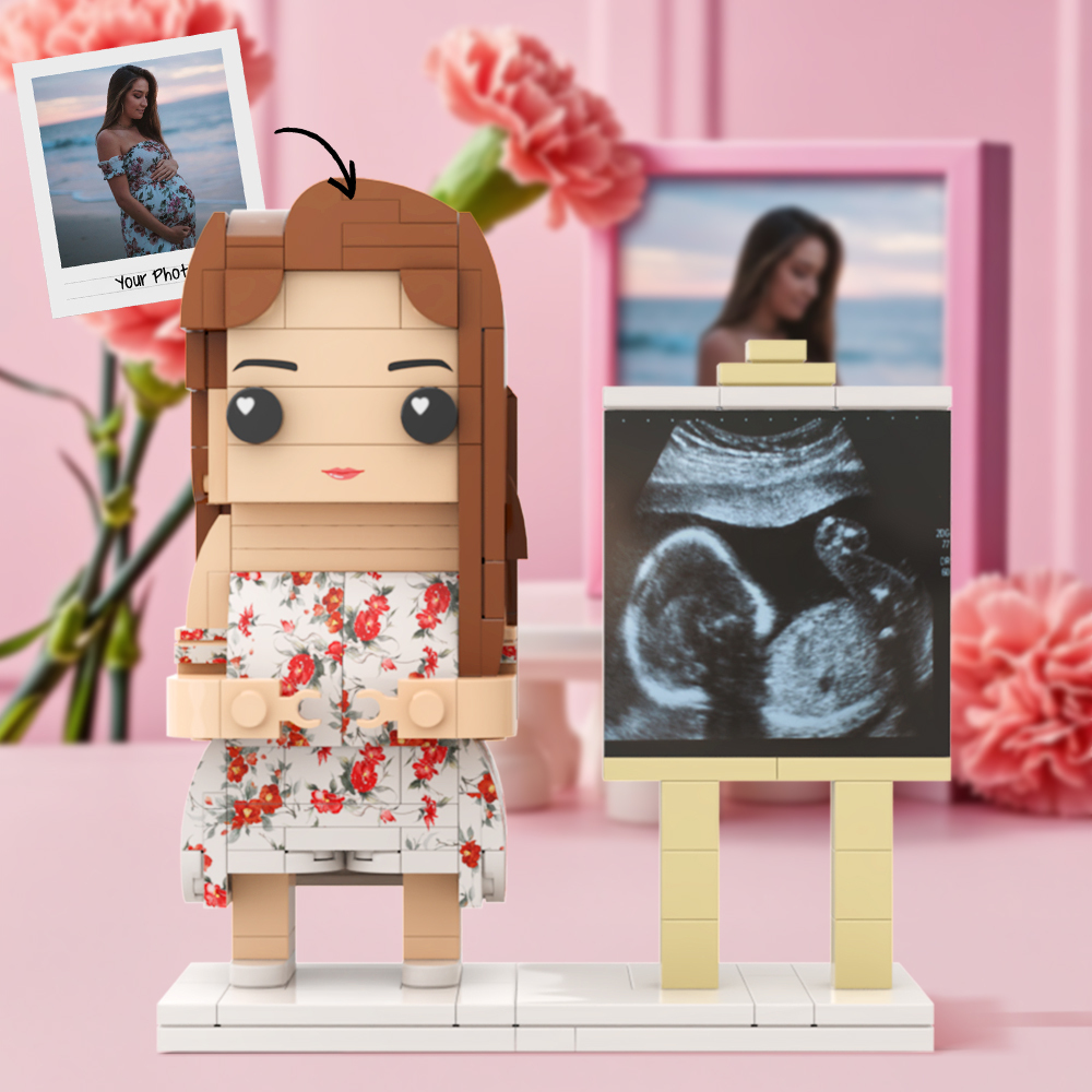 Full Body Custom Brick Figures Small Particle Block Toy Pregnant Gifts - 