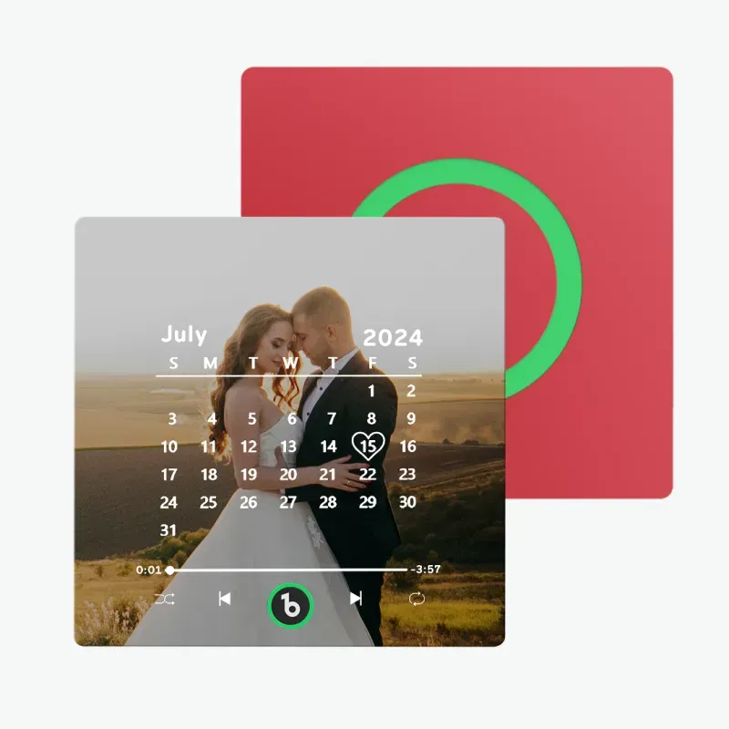 New 4.0 Upgrade Custom Music Fridge Magnet Colorful Frame Album Fridge Magnet Can Play Songs Gift for Couple