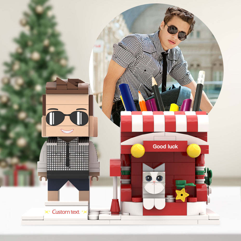 Christmas Gifts Custom Brick Figures  Pen Holder Personalized Brick Figures and  Pen Holder Pet  Pen Holder 