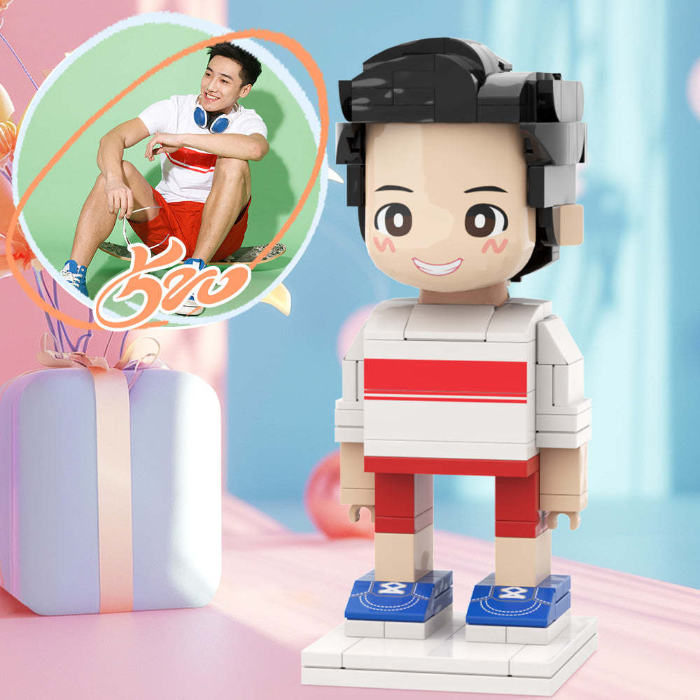 Surprise Gifts: Unique expressions of love: Personalized couple Duddu Brick Figures for surprise customization, single-person Duddu Brick Figures for couples' photo customization, DIY Duddu Brick Figures ornaments for wedding and Valentine's Day gifts. - minebrickuk