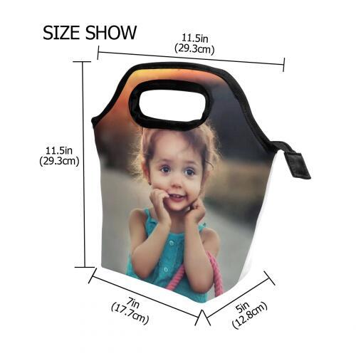 personalized photo lunch bag