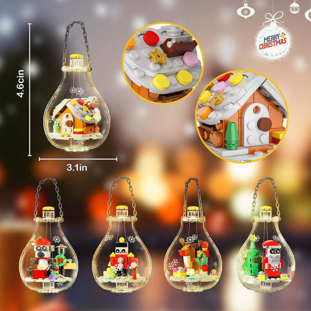 Christmas Building Block Ornament Christmas Tree Block Balls Christmas Gift for Family - minebrickuk