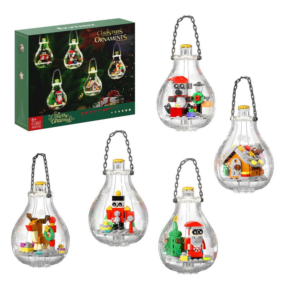 Christmas Building Block Ornament Christmas Tree Block Balls Christmas Gift for Family - minebrickuk