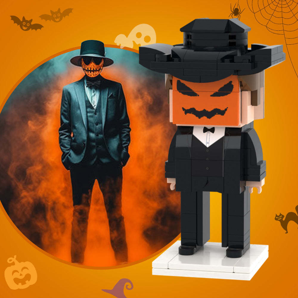 Halloween Gifts Evil Knight Brick Figures Full Body Customizable 1 Person Brick Figures Custom Brick Figures Personalized Small Particle Block Toy - minebrickuk
