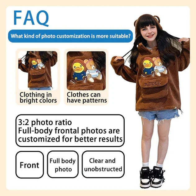 Custom Cute Pet Brick Figure Fully Body Customizable 1 Cat with Photo -