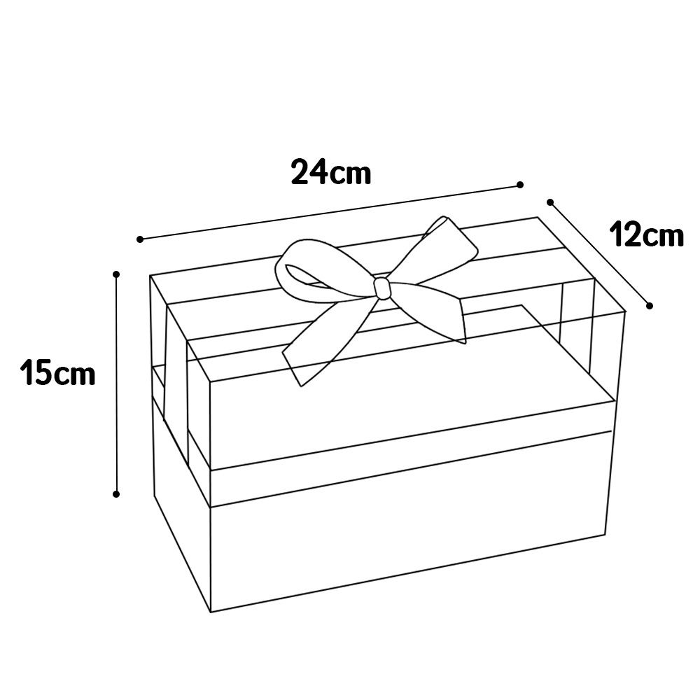 (No Brick Figures) Exclusive Transparent Acrylic Gift Box 24X15X12 cm - 