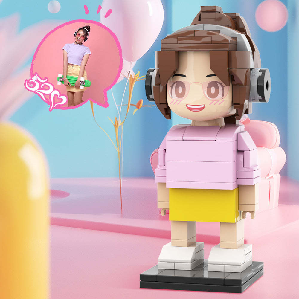 Romantic personalized Duduu Brick Figures customization A unique gift for boyfriends and girlfriends specially customized photo figures Personalized Duduu Brick Figures Valentine's Day gifts for Couples - minebrickuk