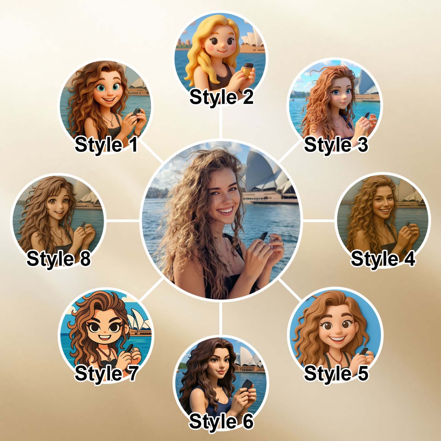 Custom 3D Cartoon Personalized Photo Fridge Magnet Badge - 