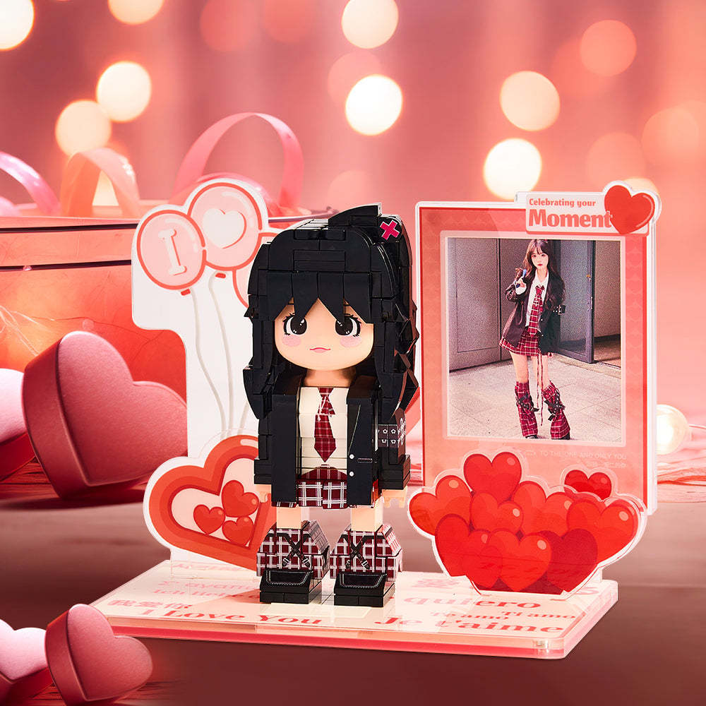 DIY Photo Customization: Surprise gifts featuring single-person Duddu Brick Figures in romantic scenes, holiday gifts, and Duddu Brick Figures ornaments. - minebrickuk