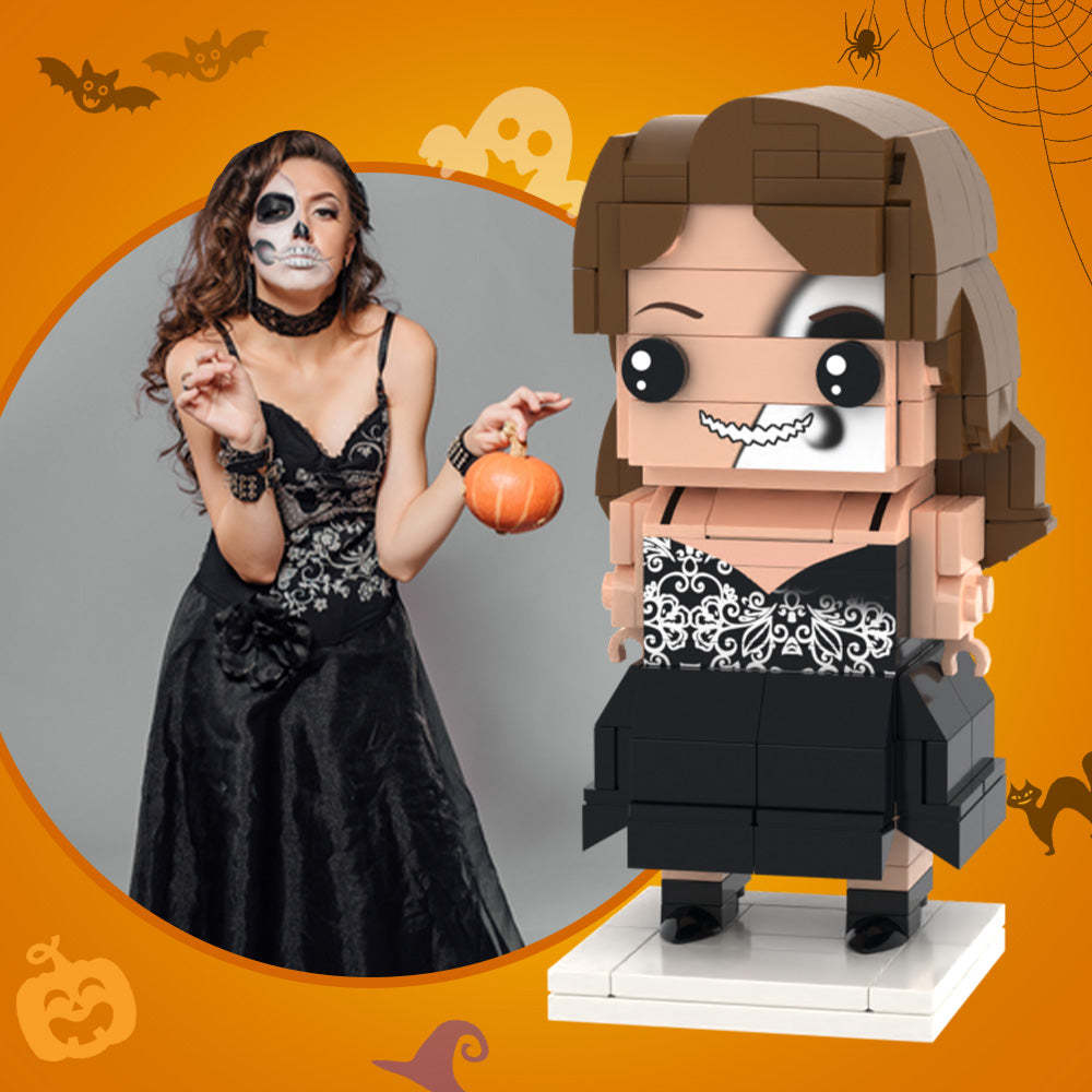 Happy Halloween Full Body Customizable 1 Person Brick Figures Custom Brick Figures Personalized Small Particle Block Toy - minebrickuk