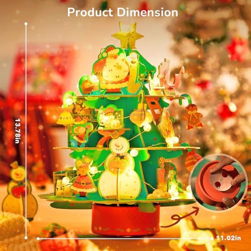 3D Puzzle Kit - DIY Christmas Tree Box for Holiday Decor - 