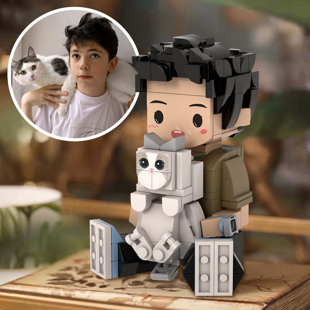 Custom Cute Brick Figures Personalized Sitting Brick Figures Small Particle Block Toy 