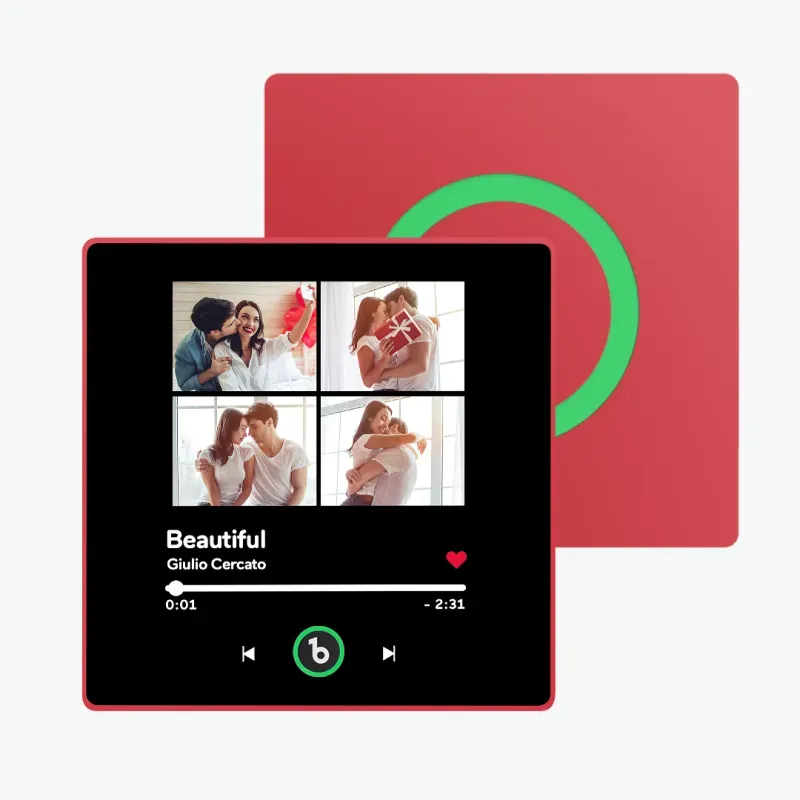 New 4.0 Upgrade Custom Music Fridge Magnet Colorful Frame Album Fridge Magnet Can Play Songs Gift for Couple
