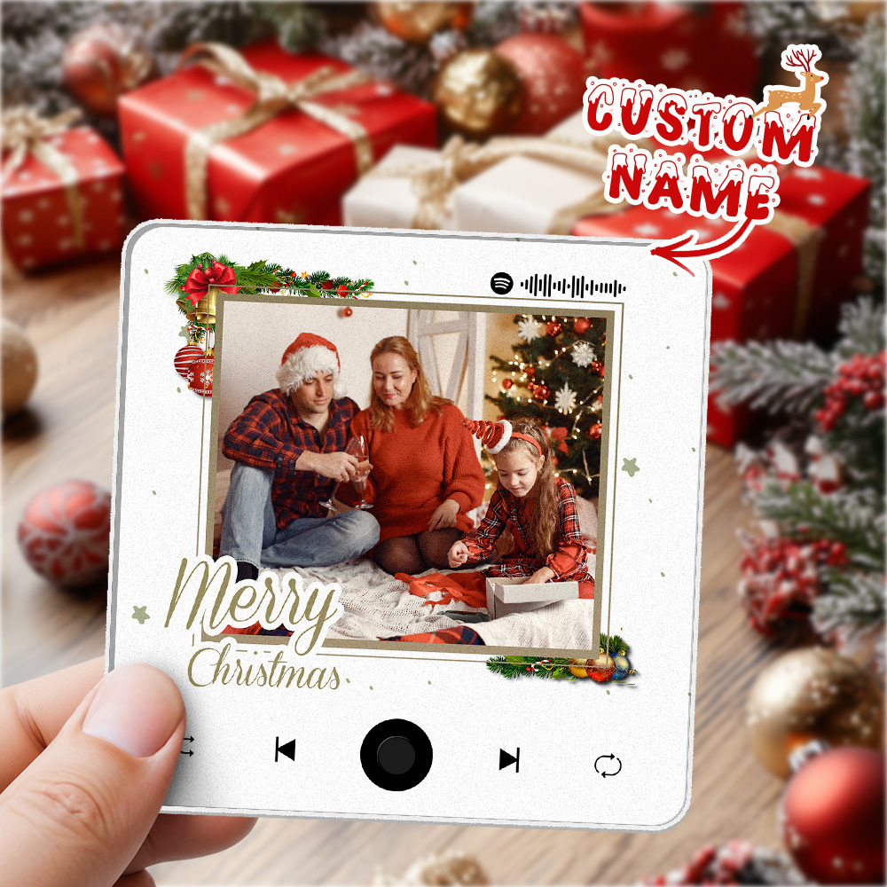 Custom Fridge Magnets Play Music, Custom Photo Create Your Own Personalized Christmas Gift - Get Photo Blanket