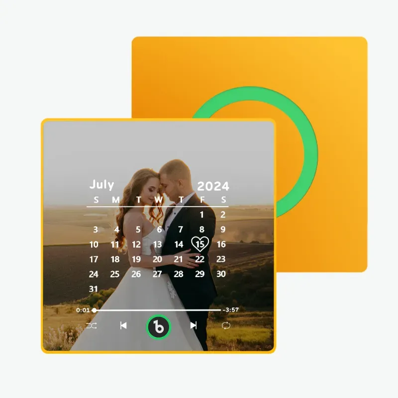 New 4.0 Upgrade Custom Music Fridge Magnet Colorful Frame Album Fridge Magnet Can Play Songs Gift for Couple