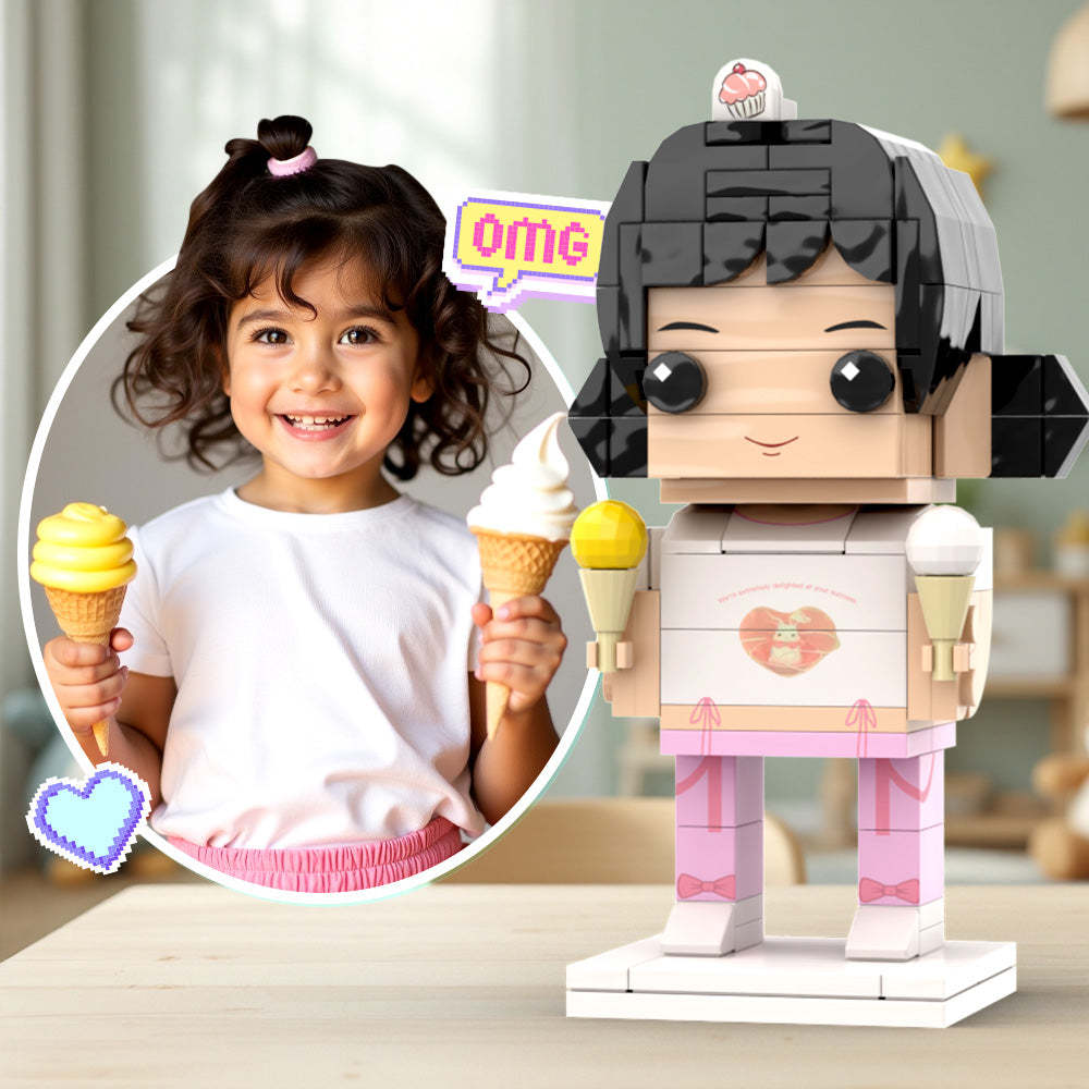 Full Body Customizable 1 Person Custom Brick Figures Interlocking Plastic Toy Brick Me Christmas Gift Ideas For 10 Year Old Girl - minebrickuk