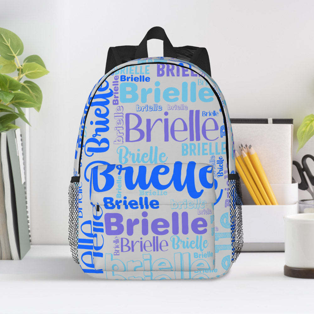 Custom Backpack Personalised Name Design School Bag - mysiliconefoodbag