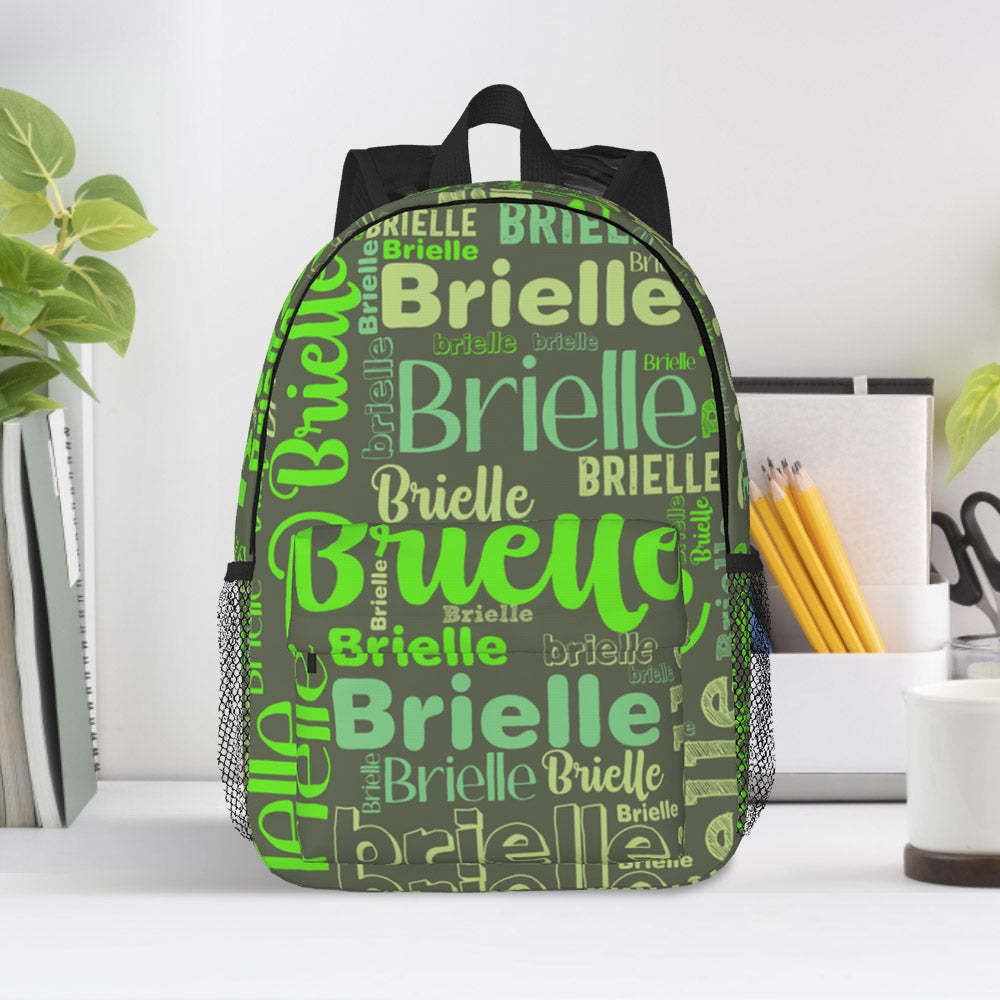 Custom Backpack Personalised Name Design School Bag - mysiliconefoodbag