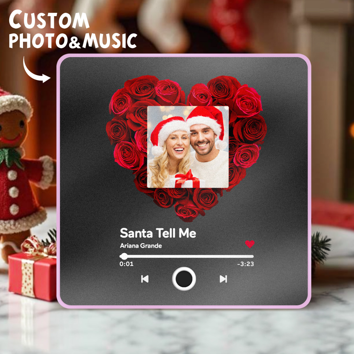 Personalized Music Fridge Magnet Customized Album Fridge Magnet Can Play Songs Christmas Gift