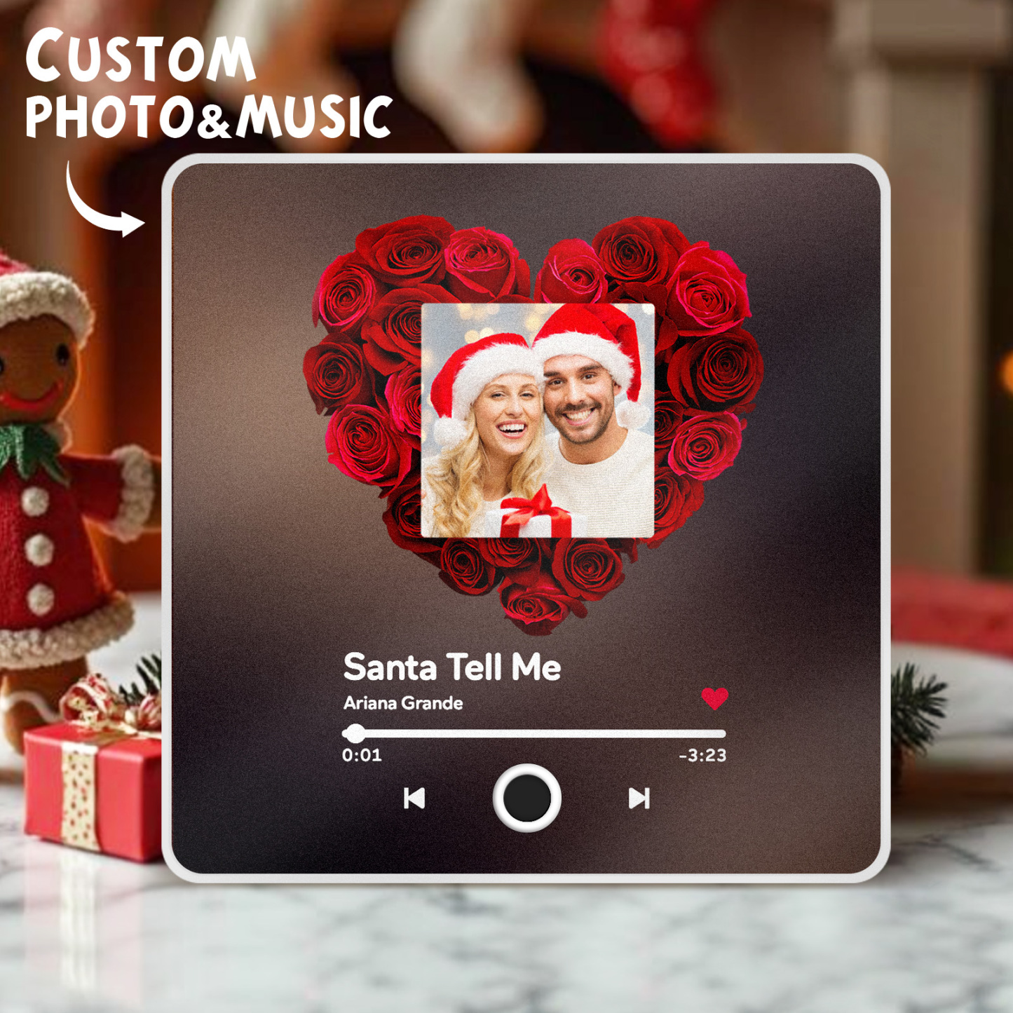Personalized Music Fridge Magnet Customized Album Fridge Magnet Can Play Songs Christmas Gift