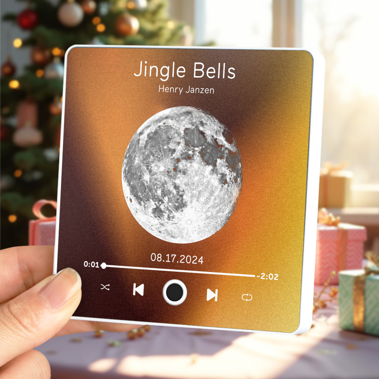 Personalized Music Fridge Magnet Customized Album Fridge Magnet Can Play Songs Christmas Gift