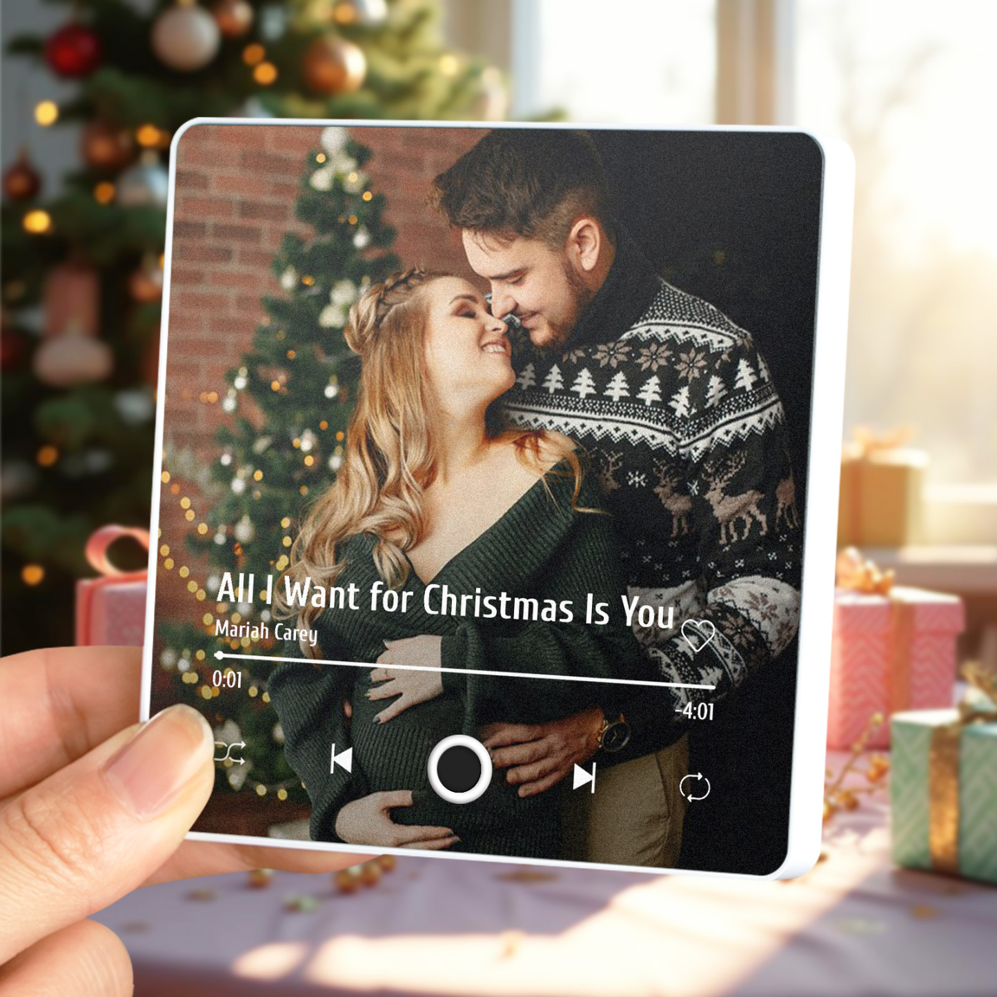Personalized Music Fridge Magnet Customized Album Fridge Magnet Can Play Songs Christmas Gift