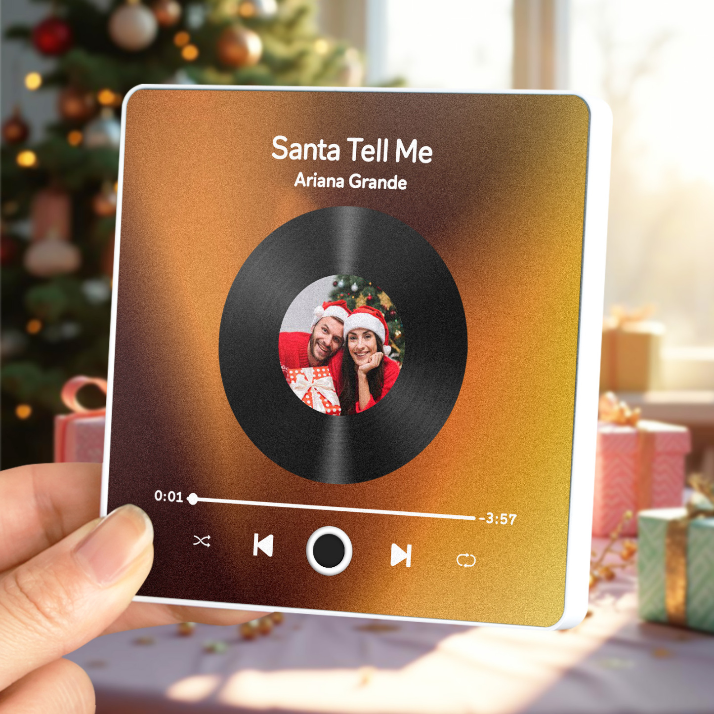 Personalized Music Fridge Magnet Customized Album Fridge Magnet Can Play Songs Christmas Gift