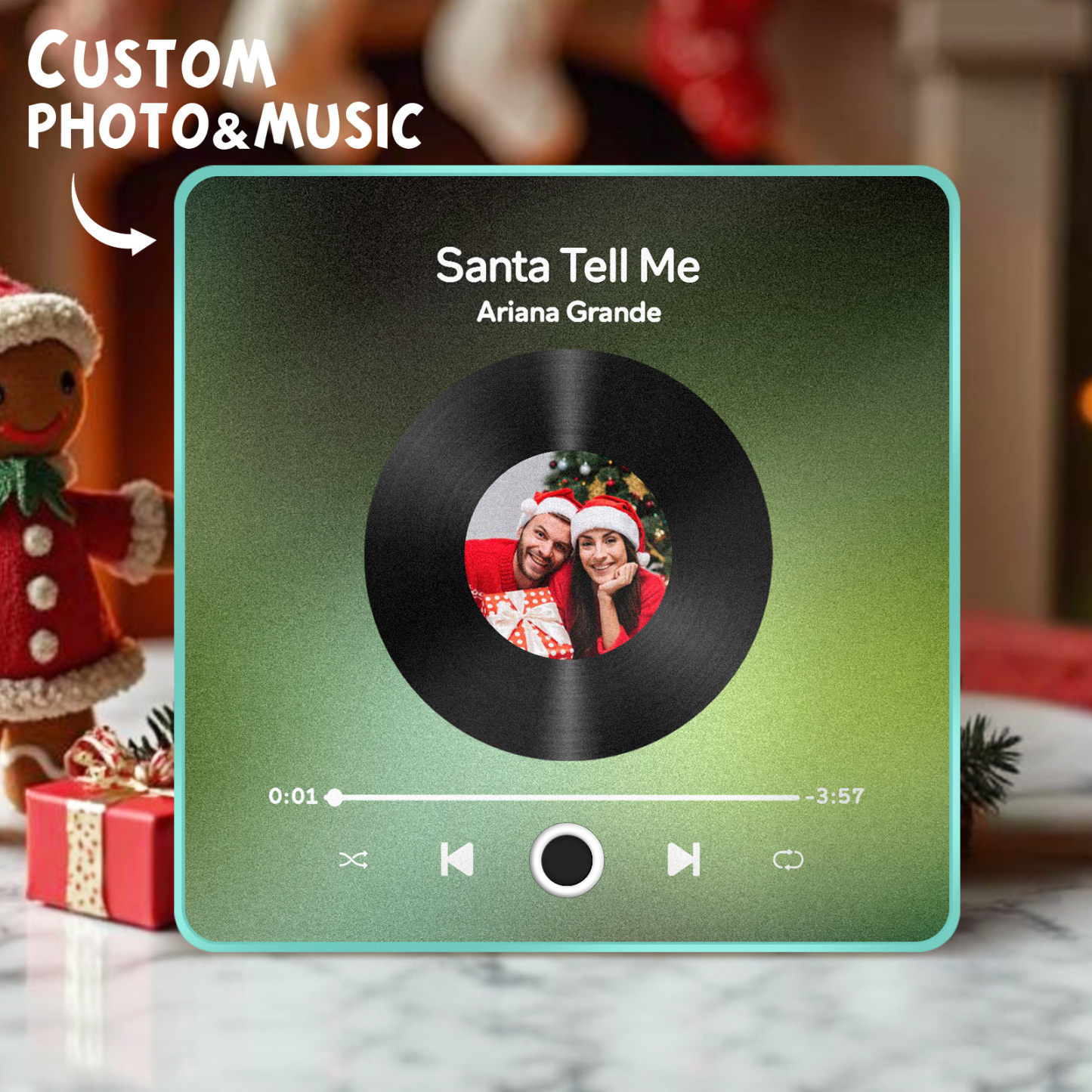 Personalized Music Fridge Magnet Customized Album Fridge Magnet Can Play Songs Christmas Gift