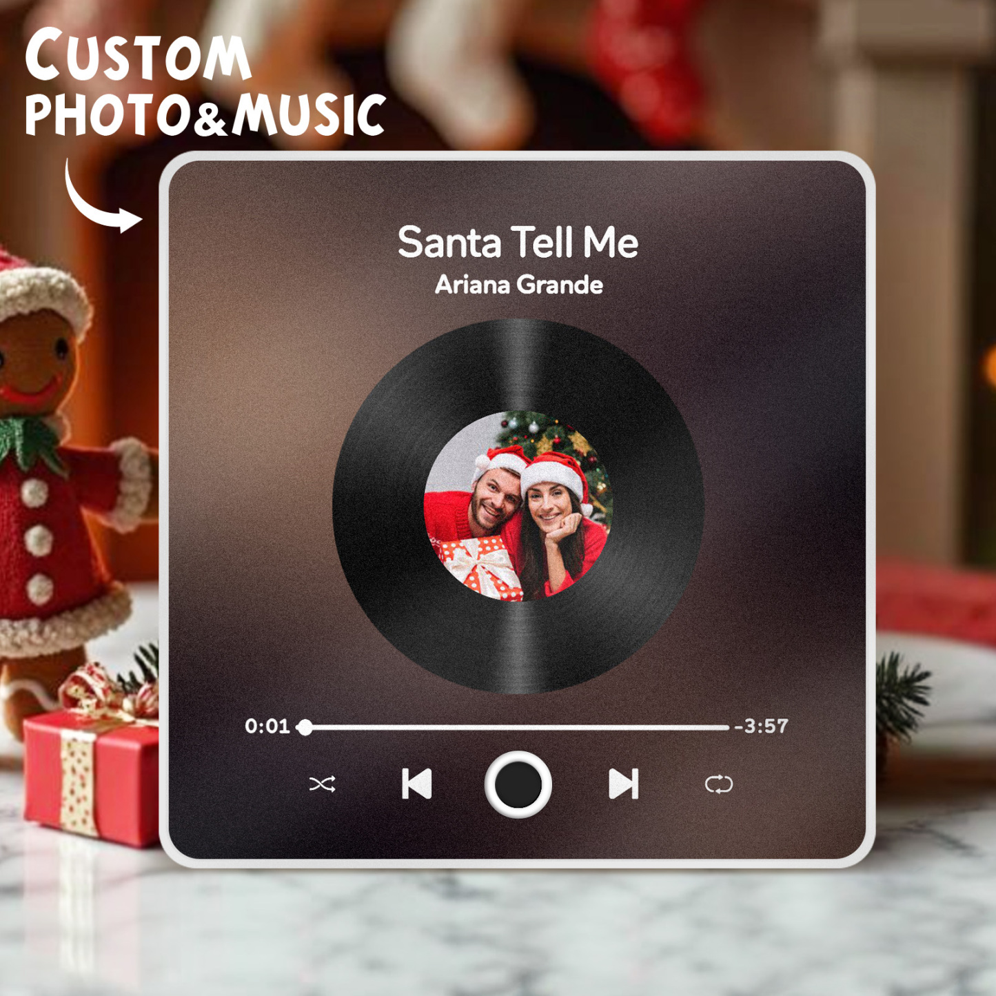 Personalized Music Fridge Magnet Customized Album Fridge Magnet Can Play Songs Christmas Gift