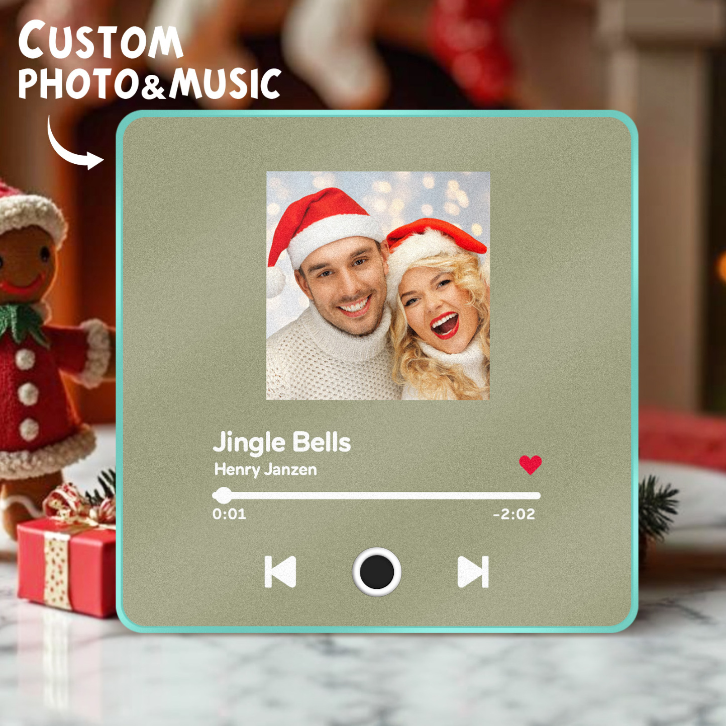 Personalized Music Fridge Magnet Customized Album Fridge Magnet Can Play Songs Christmas Gift