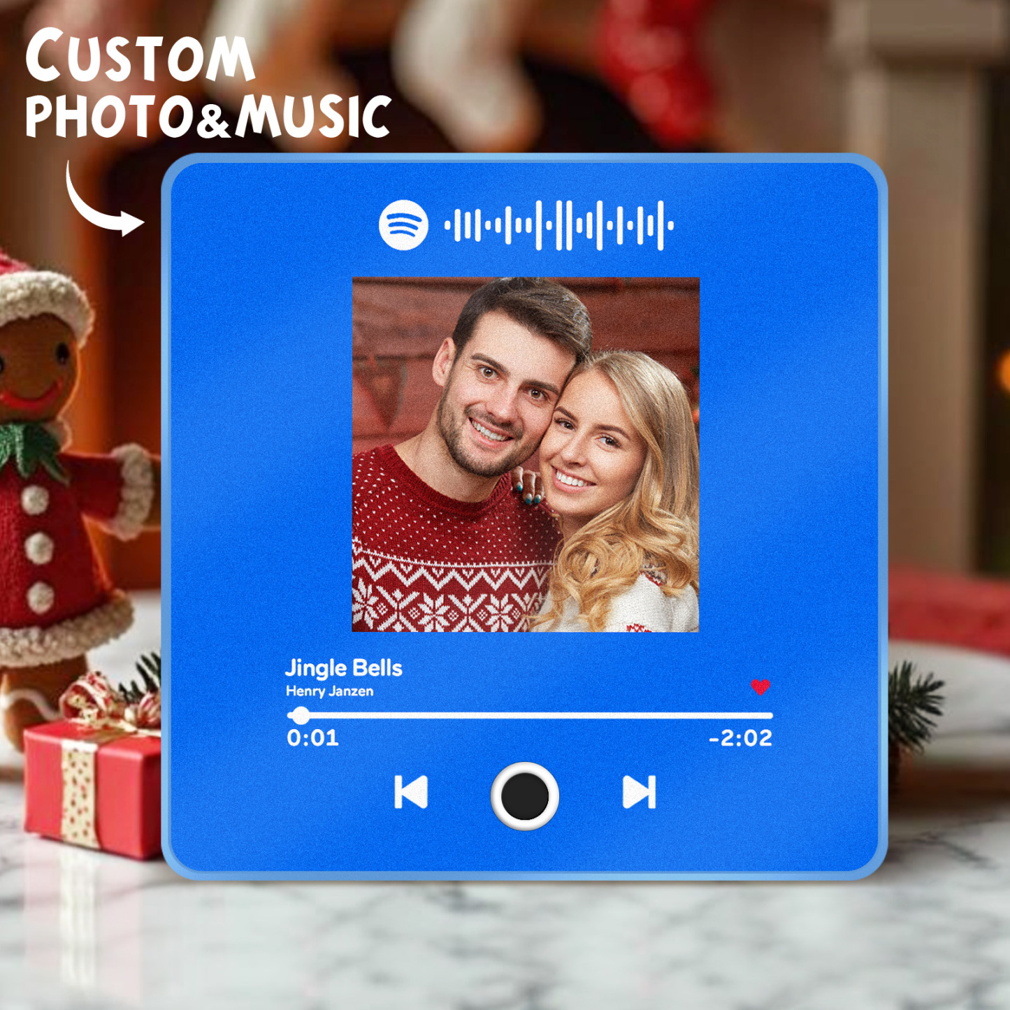 Personalized Music Fridge Magnet Customized Album Fridge Magnet Can Play Songs Christmas Gift