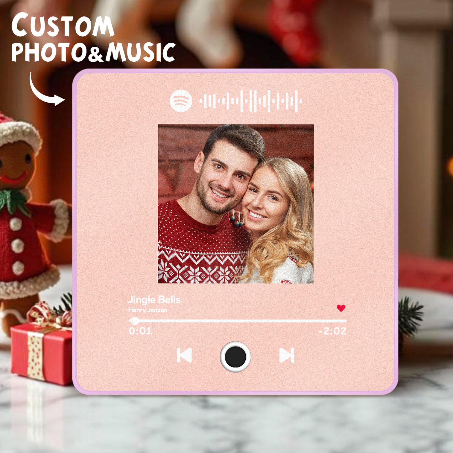 Personalized Music Fridge Magnet Customized Album Fridge Magnet Can Play Songs Christmas Gift