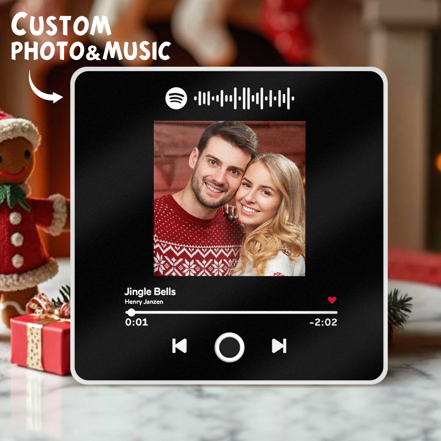 Personalized Music Fridge Magnet Customized Album Fridge Magnet Can Play Songs Christmas Gift