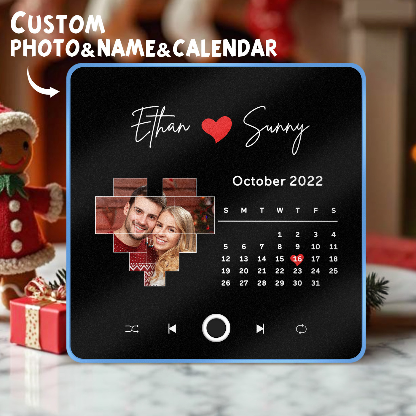 Personalized Music Fridge Magnet Customized Album Fridge Magnet Can Play Songs Christmas Gift