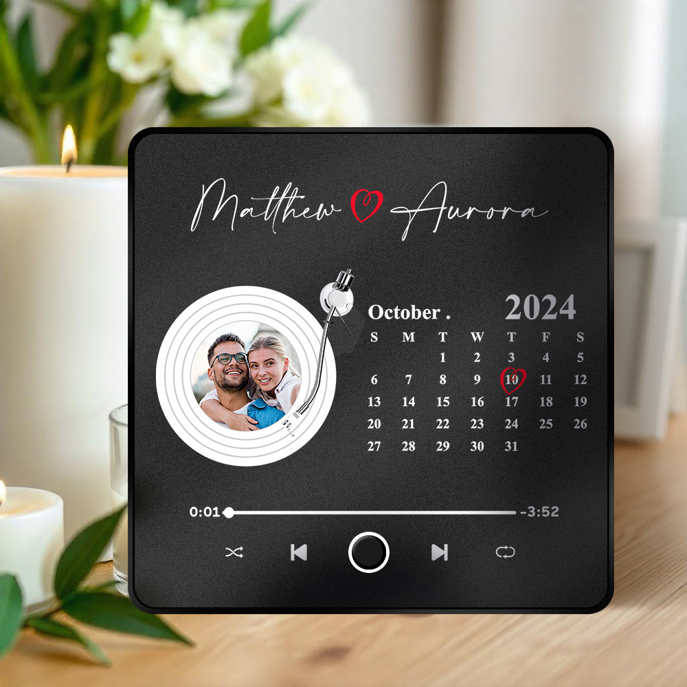 Personalized  Photo Music Fridge Magnet Christmas Gifts for Lovers Personalized Music Magnets Can Play Songs Christmas Gift