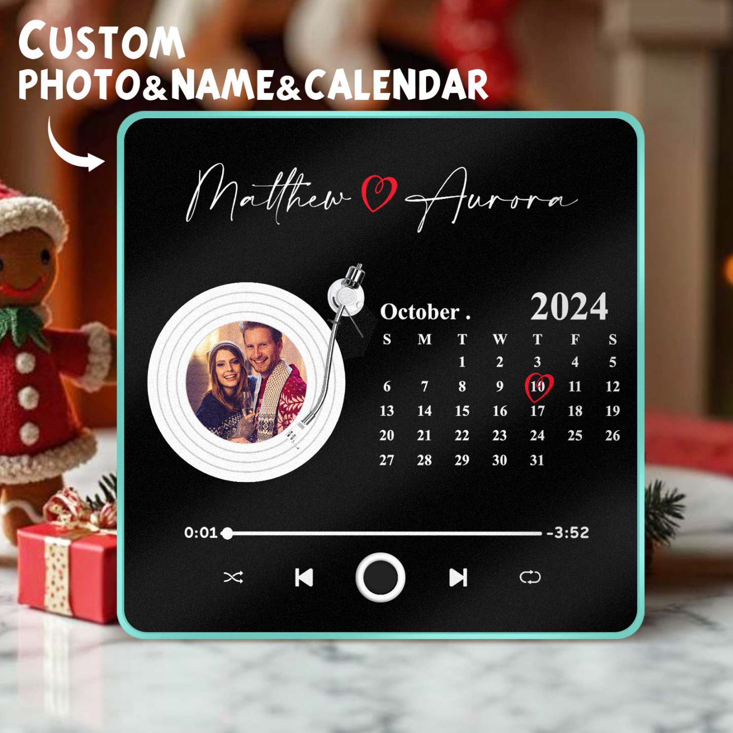 Personalized Music Fridge Magnet Customized Album Fridge Magnet Can Play Songs Christmas Gift