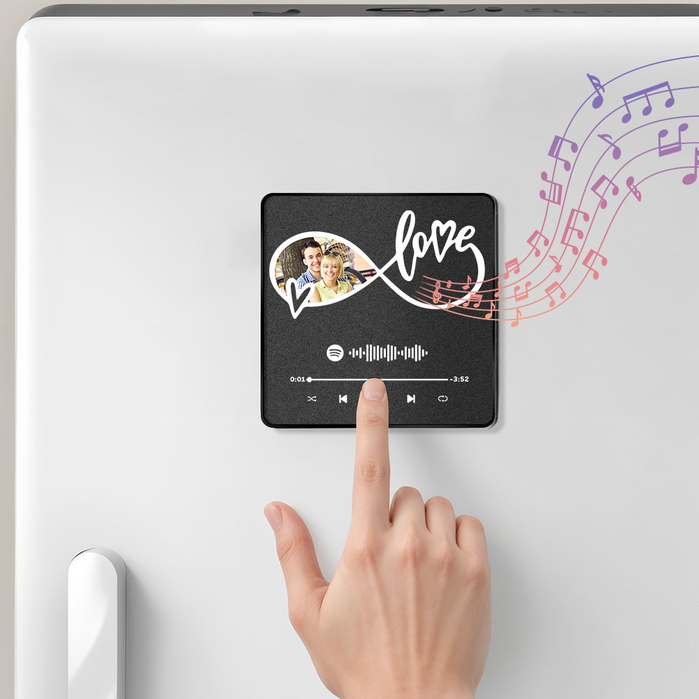 Personalized  Photo Music Fridge Magnet Christmas Gifts for Lovers Personalized Music Magnets Can Play Songs Christmas Gift