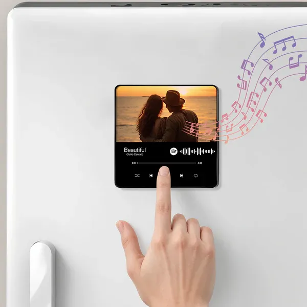 Personalized  Photo Music Fridge Magnet Christmas Gifts for Lovers Personalized Music Magnets Can Play Songs Christmas Gift