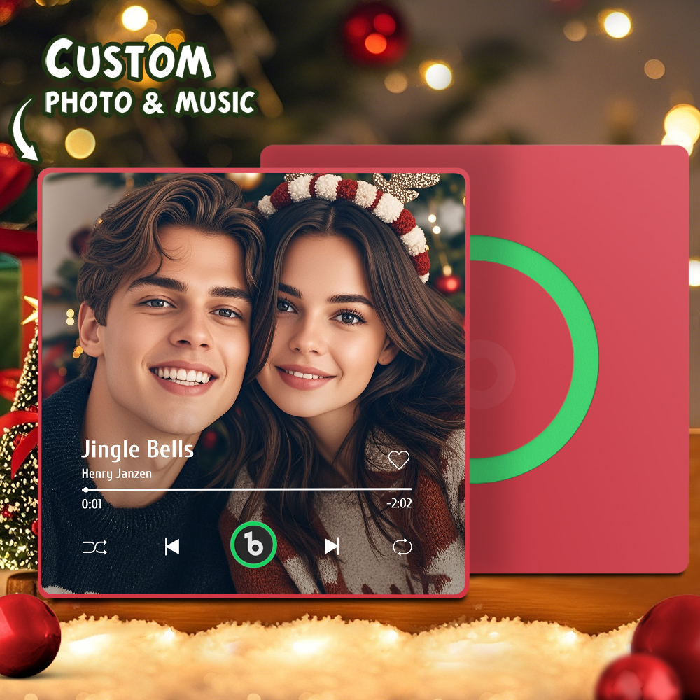 Custom Music & Photo Fridge Magnet FridgeBeats Pro Supports Bluetooth Connectivity New 4.0 Upgrade Colorful Frame Album Fridge Magnet Gifts for Christmas