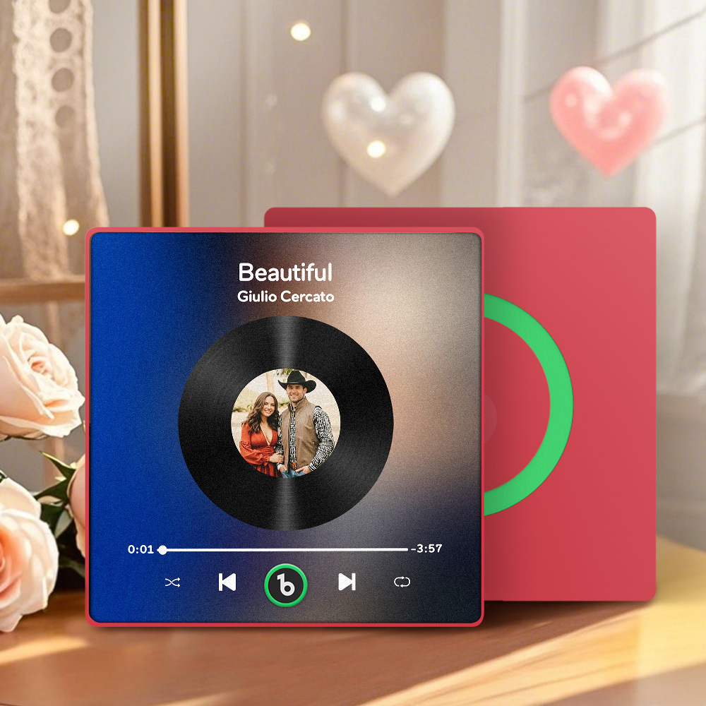 Custom Music & Photo Fridge Magnet New Upgrade Colorful Album Fridge Magnet Supports Bluetooth Connectivity Valentine's Day Gifts